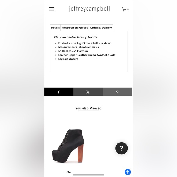 Jeffrey Campbell Lita Booties in color Black Distressed. Size 8.5 - Picture 14 of 14